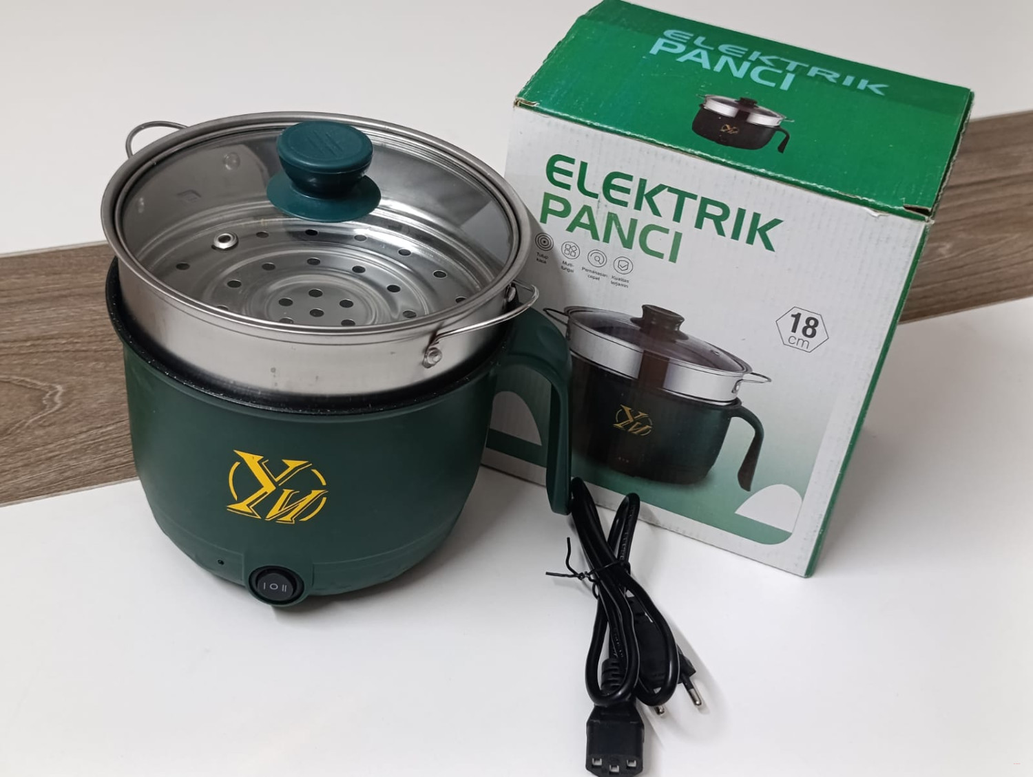 Wenhuo Mini Electric Multifunction Cooker 18 cm (0.5 Ltr.) - Green